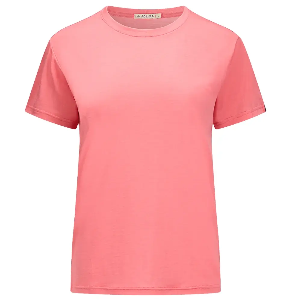 Aclima Damesshirt Aclima LightWool Classic sun kissed coral