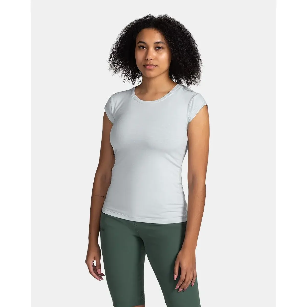 Kilpi Dames katoenen shirt Kilpi Promo-W lichtgrijs