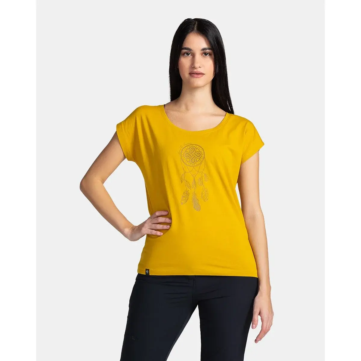 Dames katoenen shirt Kilpi Roane-W goud