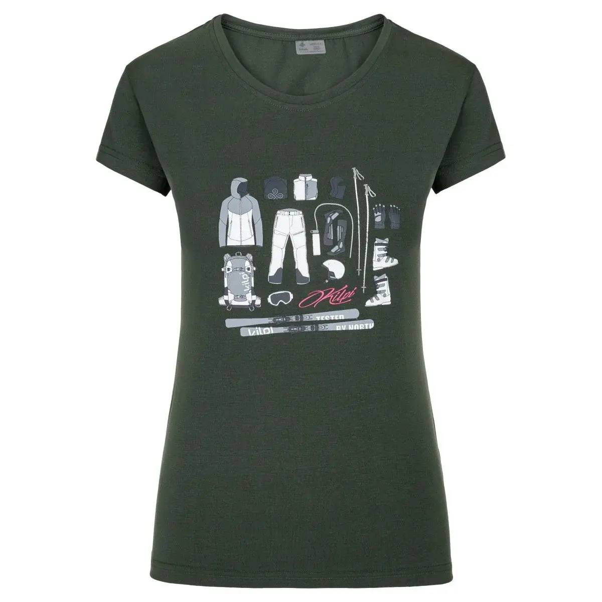 Kilpi Dames wandelshirt Kilpi Tornes-W donkergroen