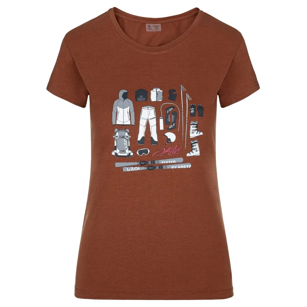 Kilpi Dames wandelshirt Kilpi Tornes-W donkerrood