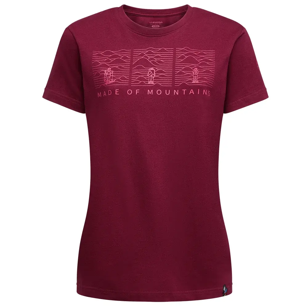 Damesshirt La Sportiva MADE OF MOUNTAIN Women redwood/azalea