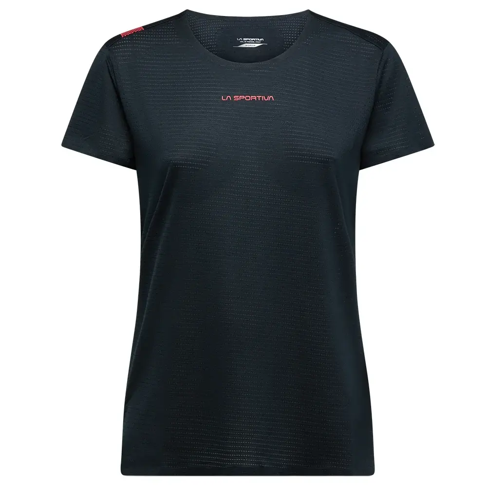 Damesshirt La Sportiva Pure T-Shirt black/hibiscus