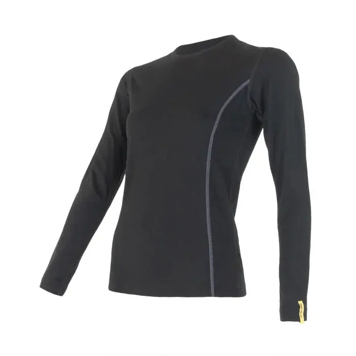 Sensor Dames functioneel shirt met lange mouwen Sensor Merino Active zwart