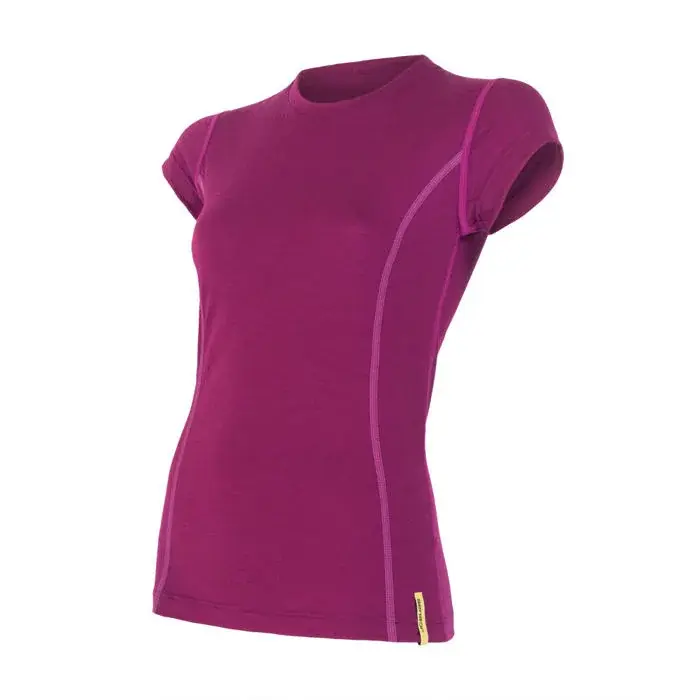 Sensor Dames functioneel shirt met korte mouwen Sensor Merino Active lilla