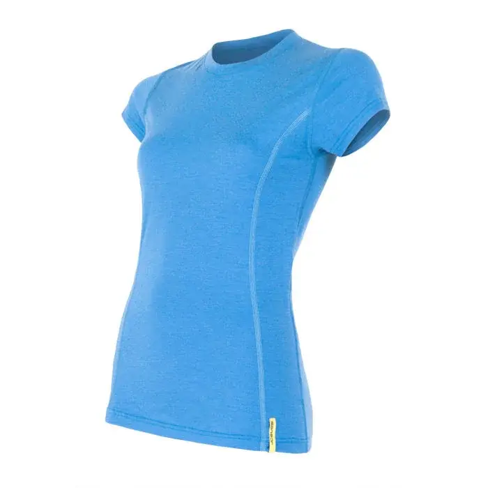 Sensor Dames functioneel shirt met korte mouwen Sensor Merino Active blauw