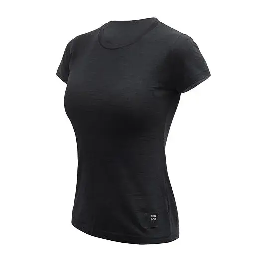 Sensor Dames shirt met korte mouwen Sensor MERINO CORDURA zwart