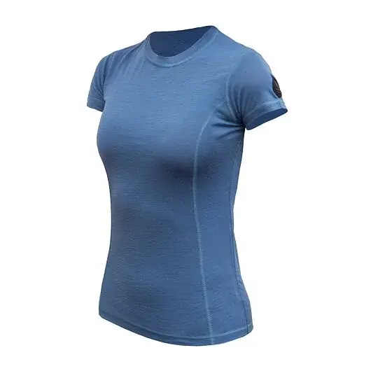 Sensor Dames shirt met korte mouwen Sensor Merino Air riviera blue