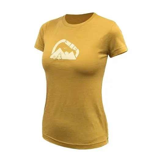 Sensor Dames shirt met korte mouwen Sensor Merino Air Summit mustard