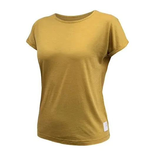 Sensor Dames shirt met korte mouwen Sensor Merino Air Traveller mustard