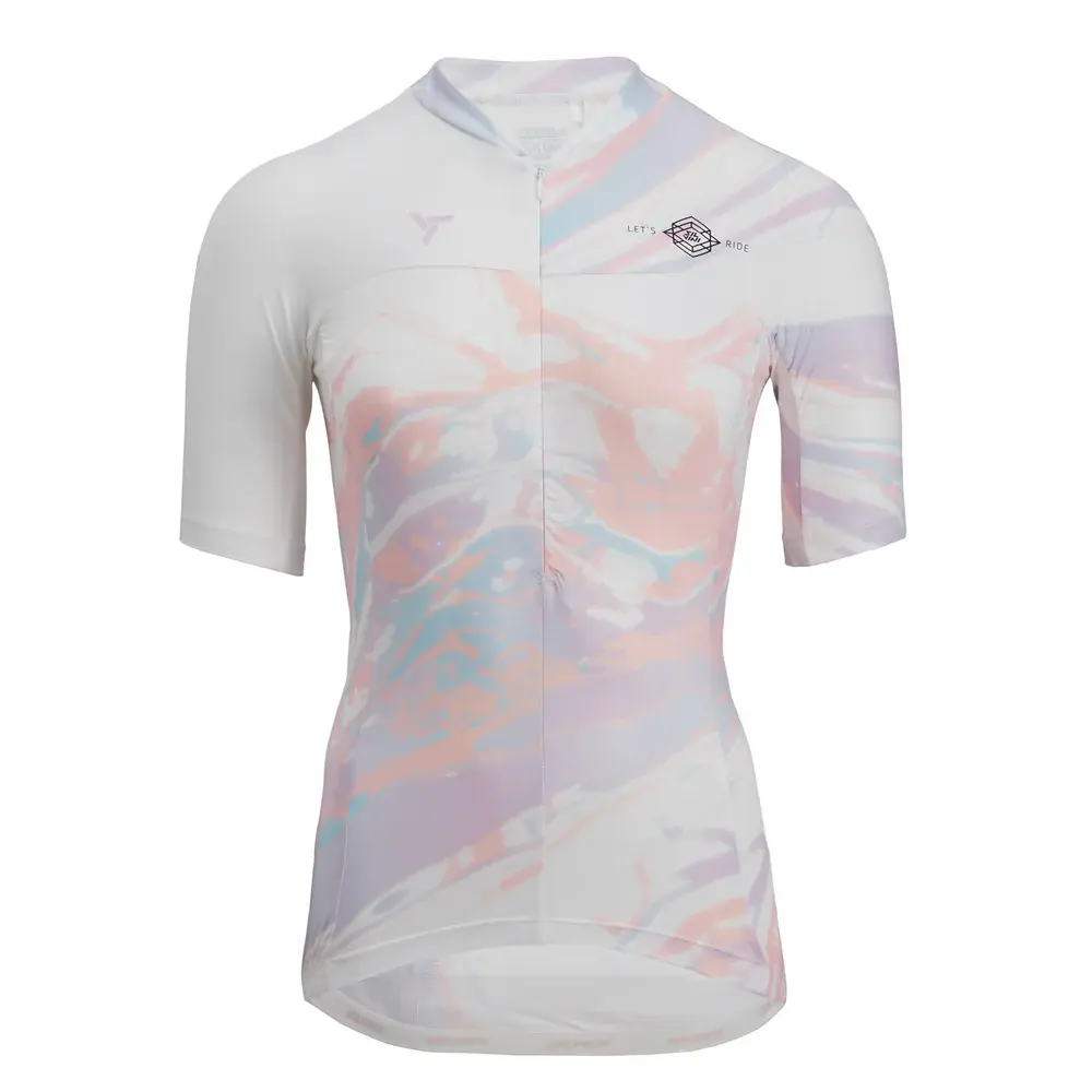 Dames fietsshirt Silvini Catirina White/blush
