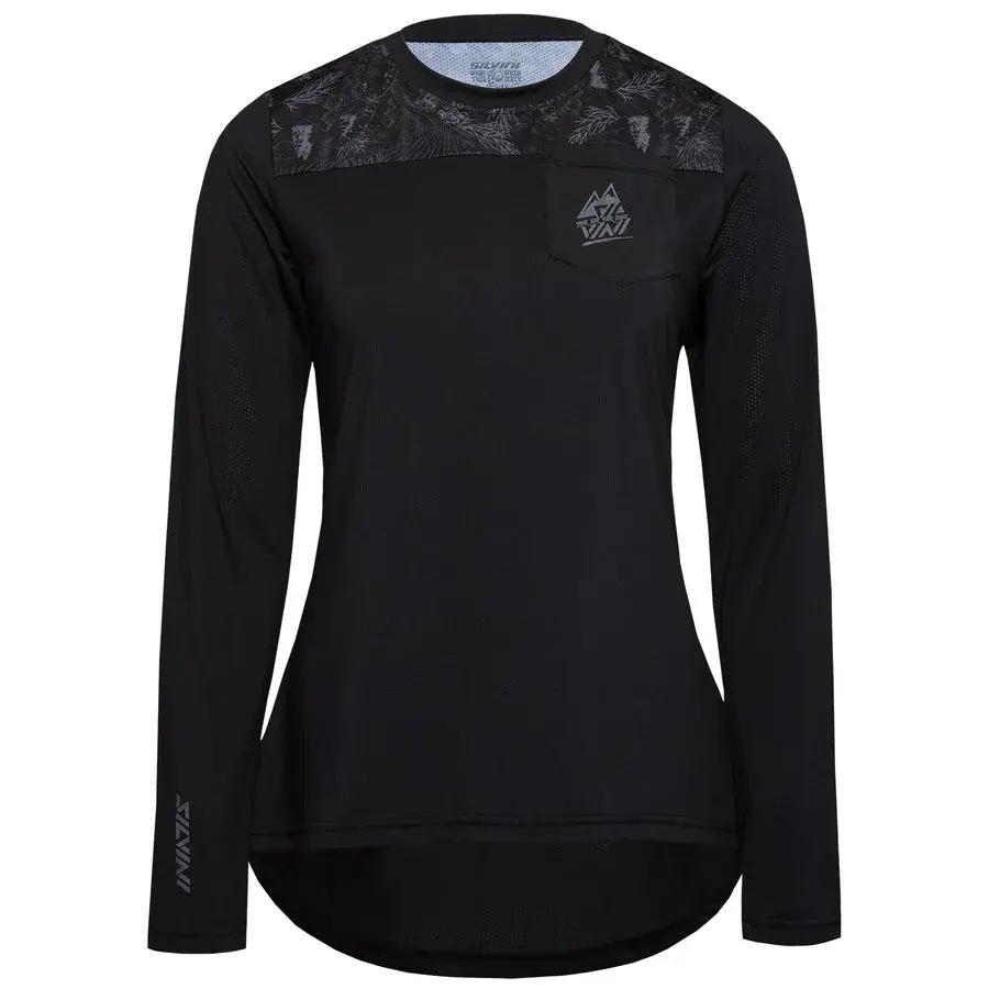 Dames fietsshirt met lange mouwen Silvini Ella WD2036 charcoal
