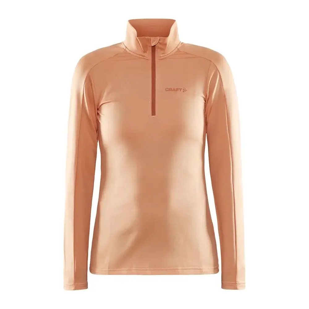 Dames functioneel shirt met opstaande kraag Craft CORE Gain oranje