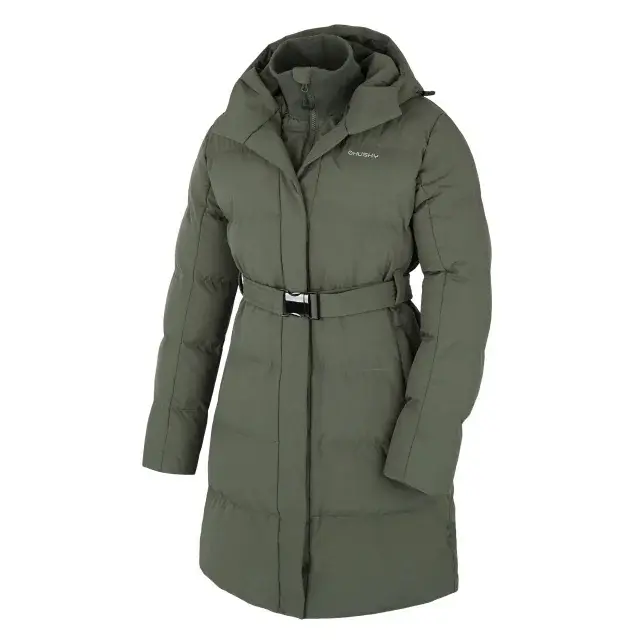 Husky Dames gewatteerde mantel Husky Nernie L khaki