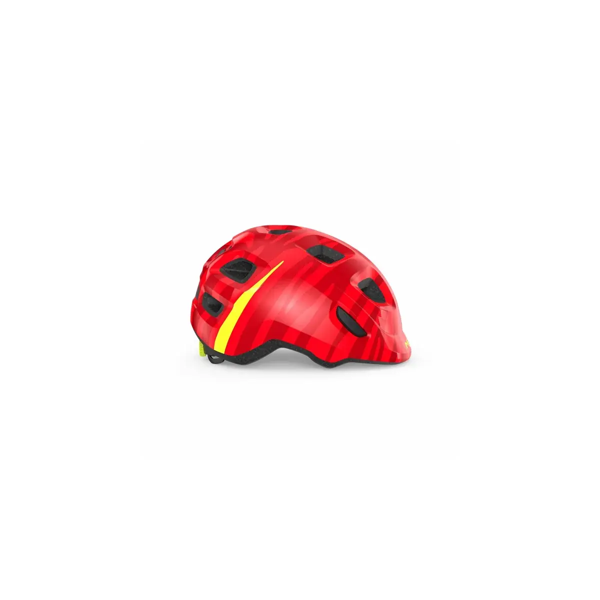 Kinder fietshelm MET Hooray rood zebra