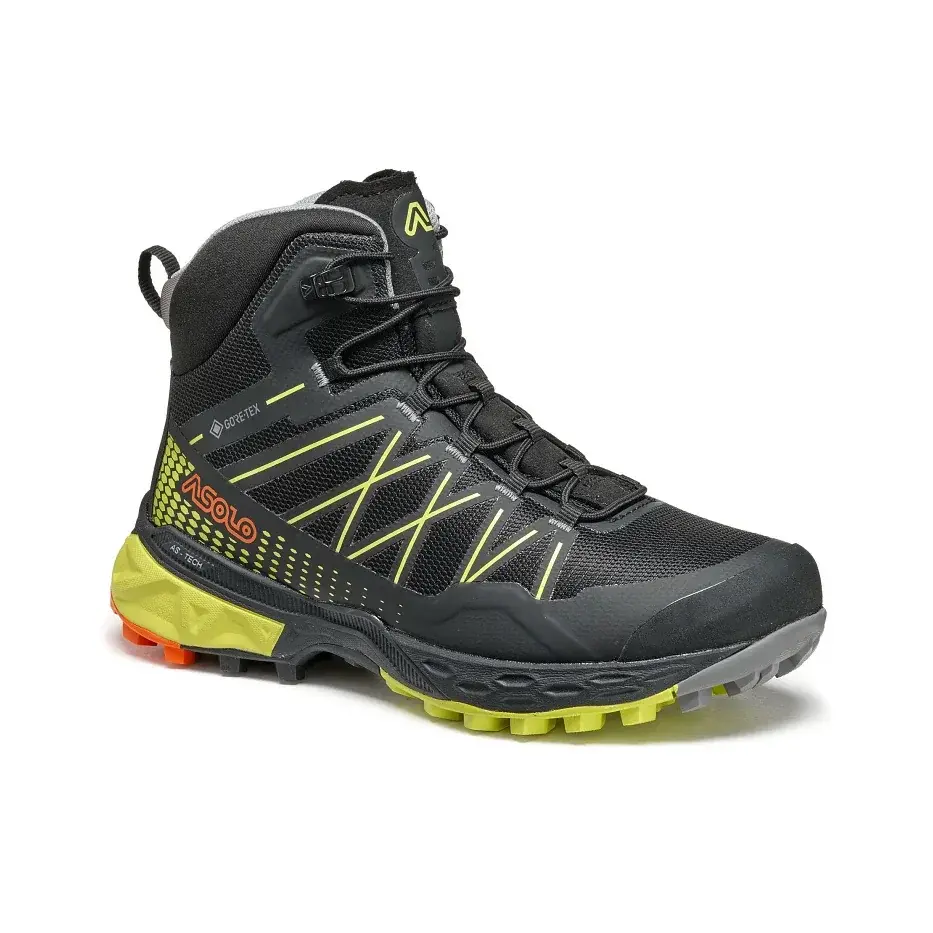 Kinder hoge wandelschoen Asolo Tahoe Mid JR GTX black/safety yellow/b056 35EU