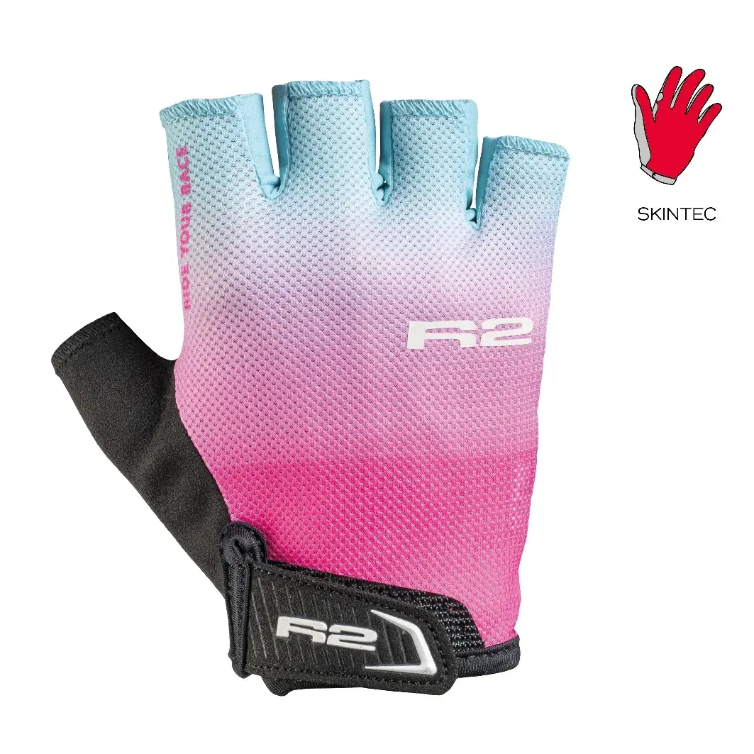 R2 Kinder fietshandschoenen R2 Mistral roze, mint groen