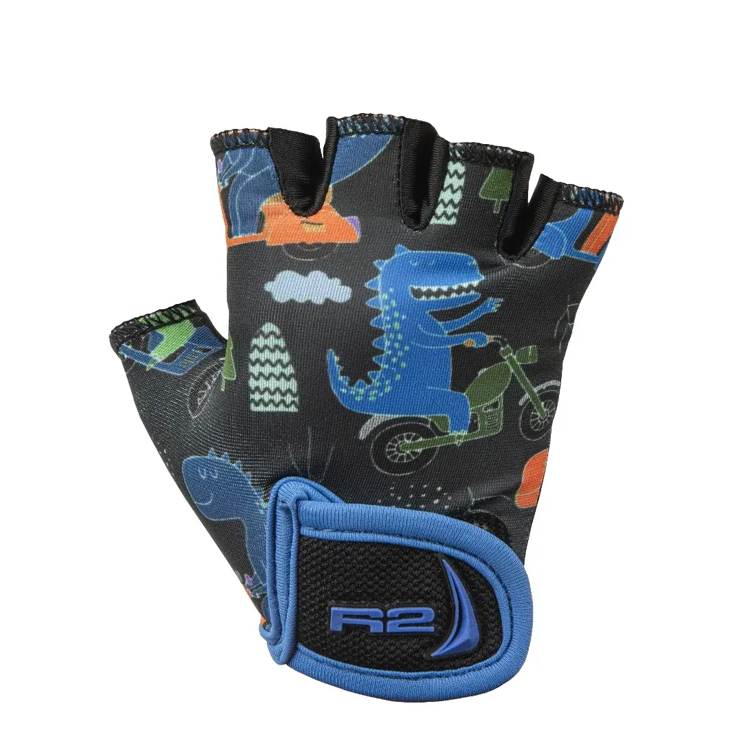 R2 Kinder fietshandschoenen R2 Voska zwart, blauw