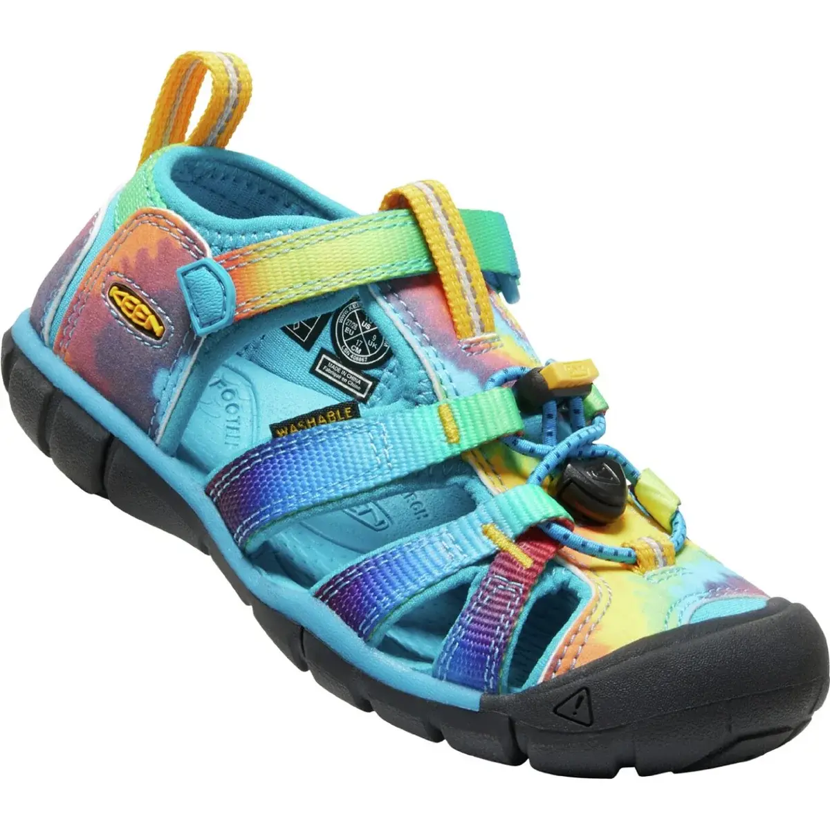 Kindersandalen KEEN Seacamp II CNX Children Vivid blue/original tie dye