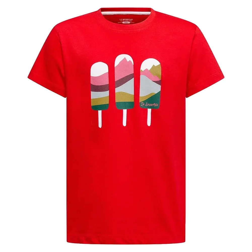 La Sportiva Kindershirt La Sportiva ICY MOUNTAINS Kids mountain red
