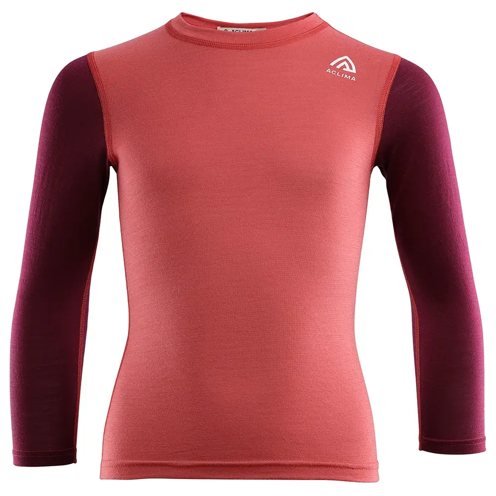 Aclima Kindershirt Aclima LightWool T-Shirt Crew Neck Kids baked apple/zinfandel