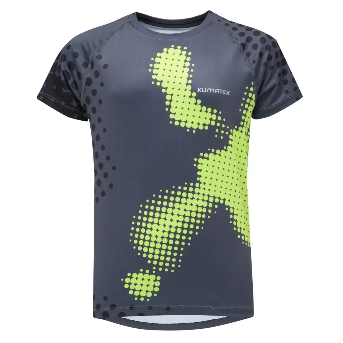 Klimatex Kindershirt Klimatex Allan antraciet/groengeel