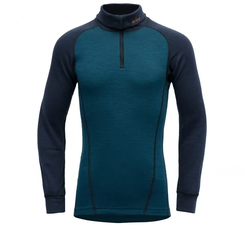 Devold Kinder functionele coltrui Devold Duo Active Merino Zip Neck Junior Ink