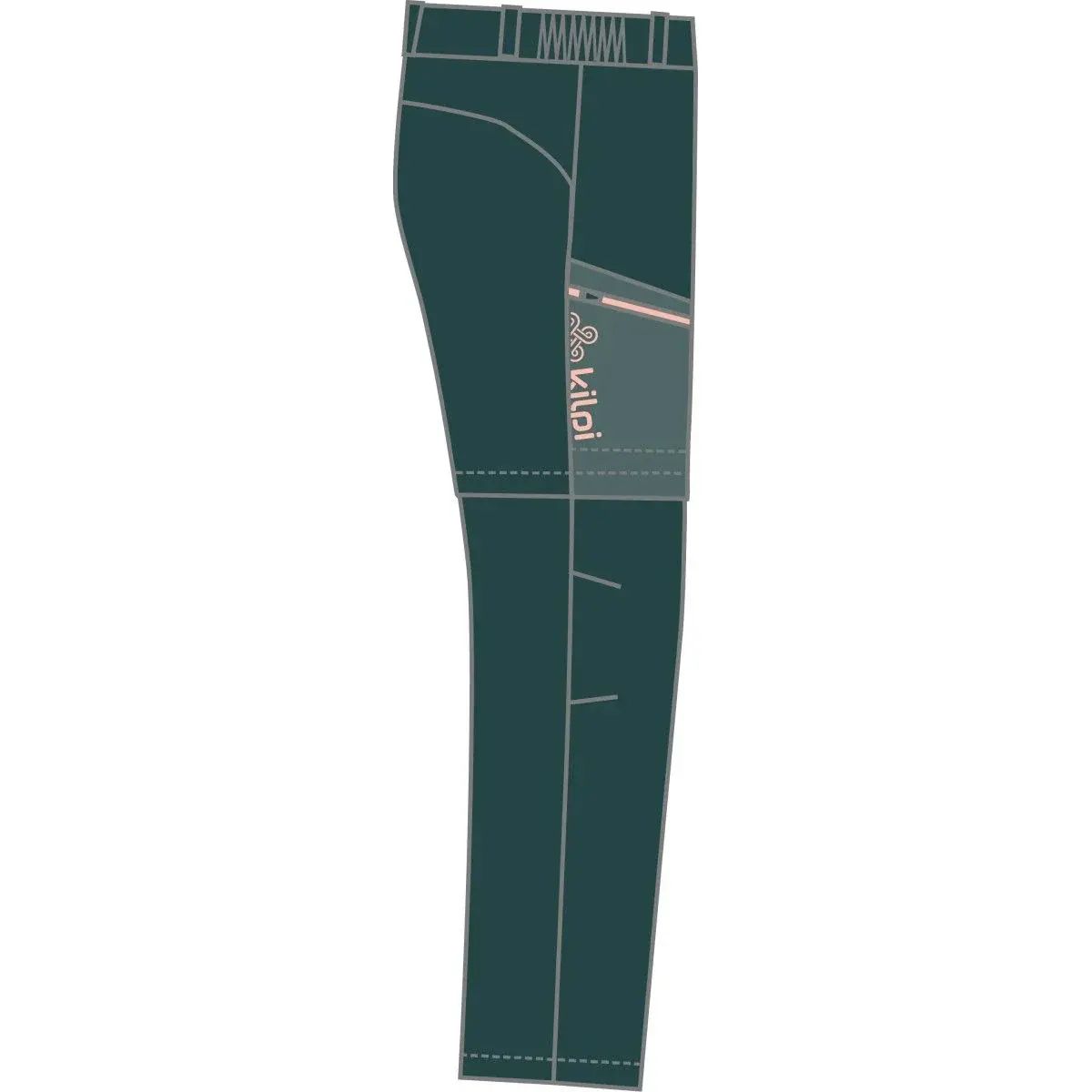 Kilpi Meisjes outdoorbroek Kilpi Hosio-JG donkergroen