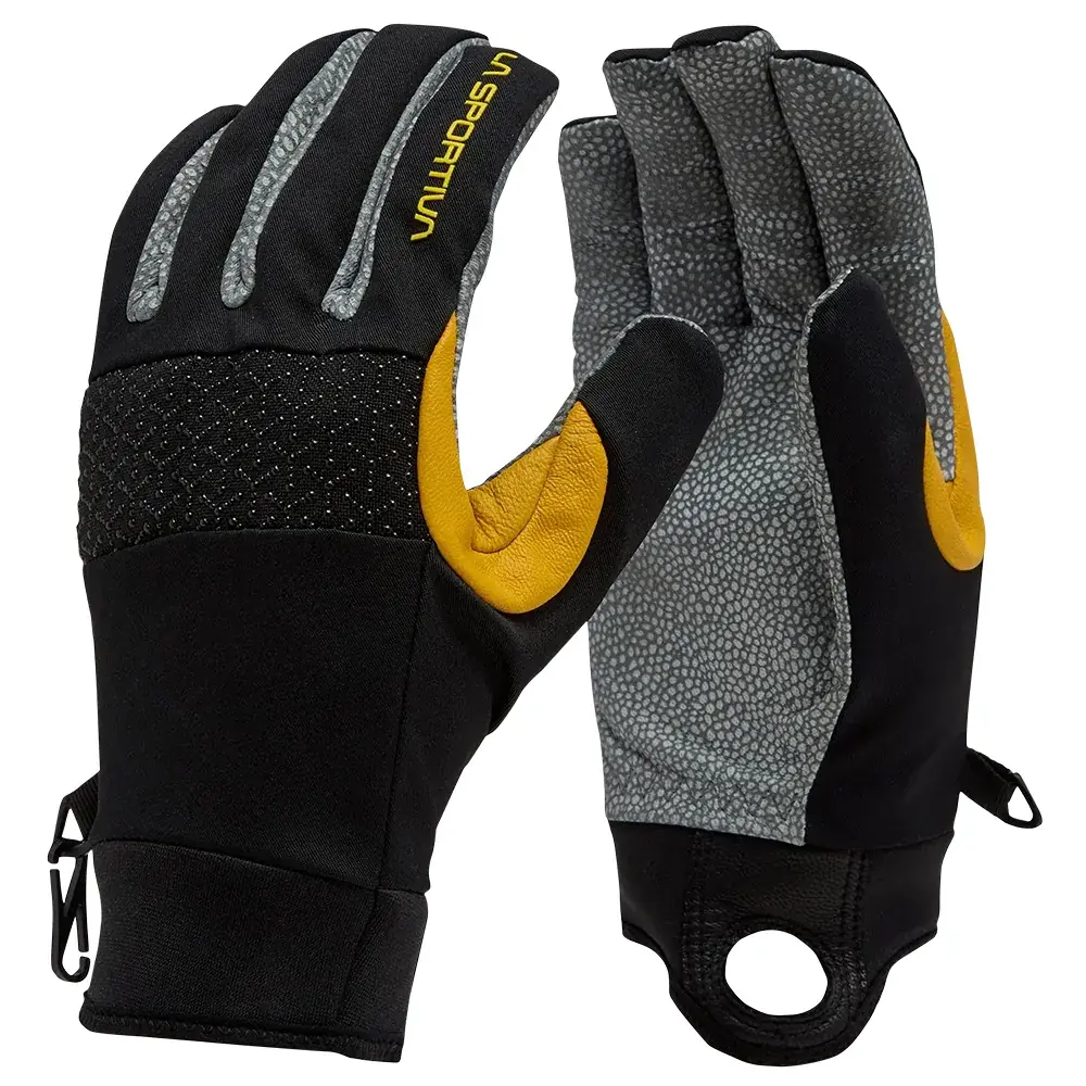La Sportiva Klimhandschoenen La Sportiva Supercouloir Tech Gloves black/yellow