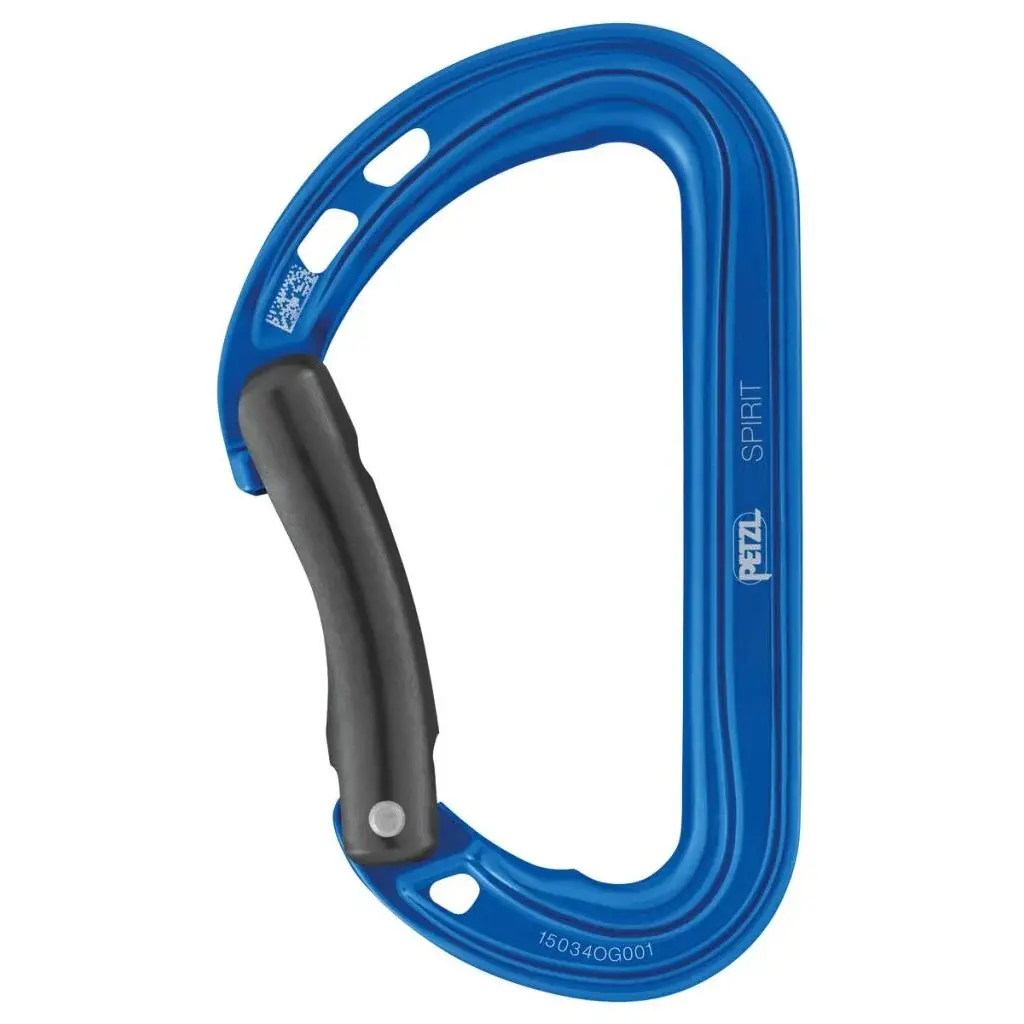 Universele karabiner Petzl Spirit Bent Gate Blue
