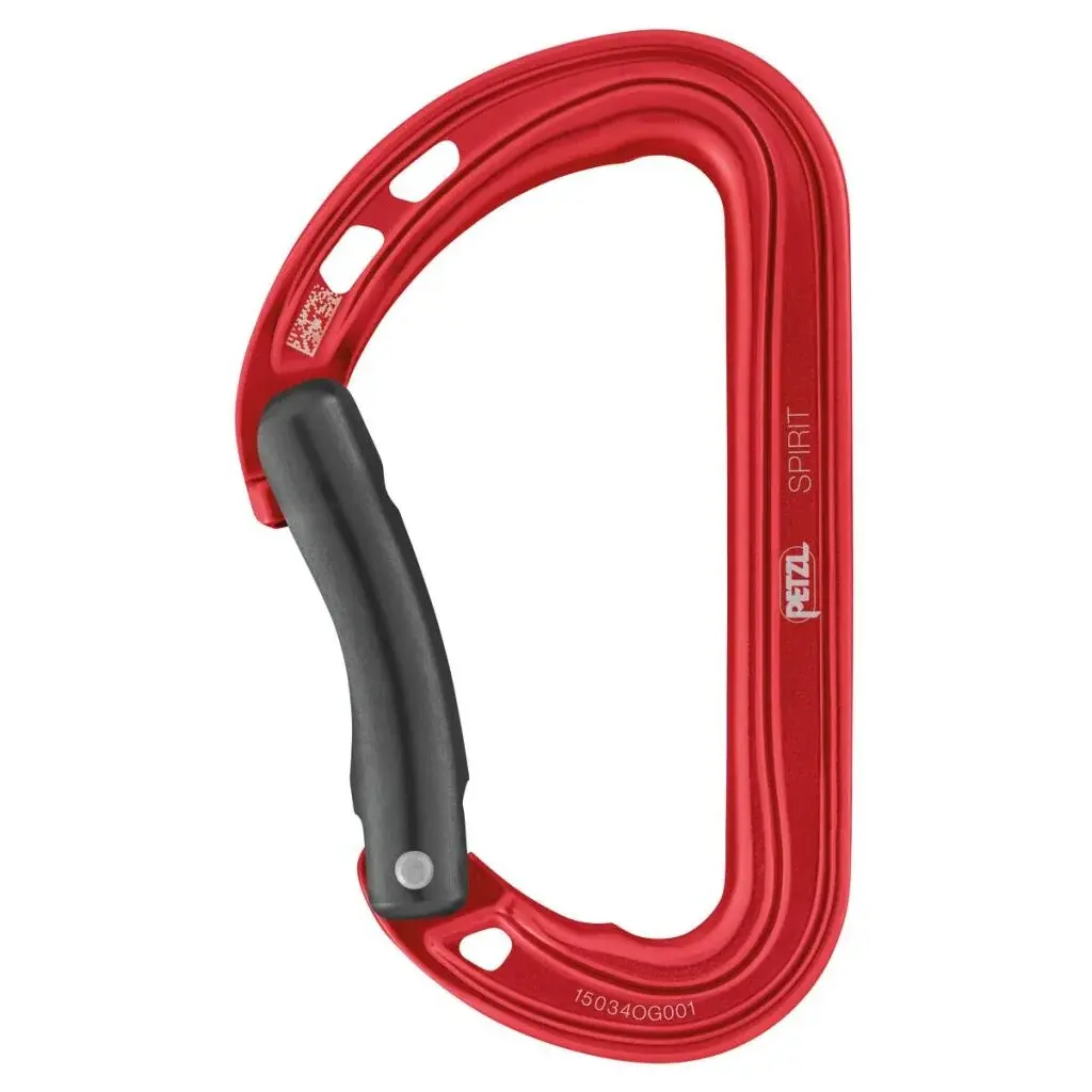 Universele karabiner Petzl Spirit Bent Gate Red