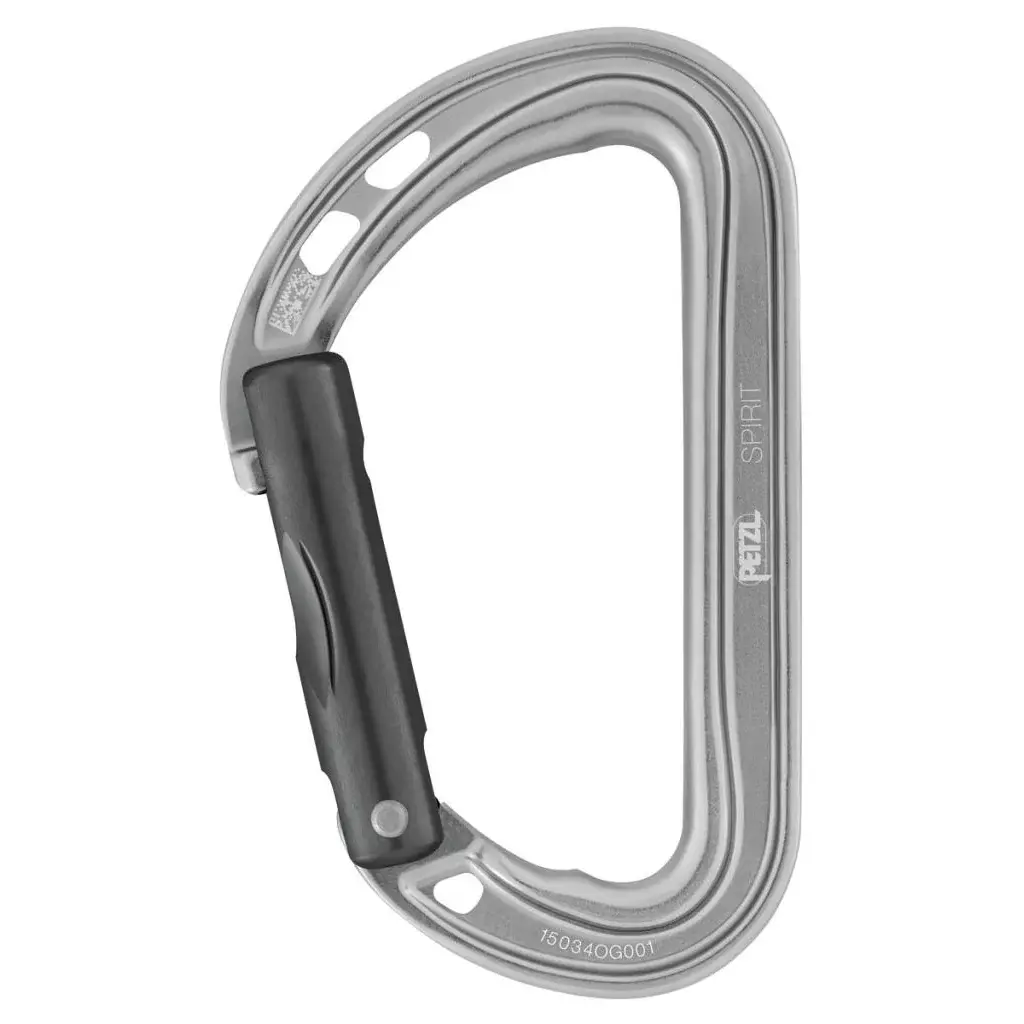 Universele karabiner Petzl Spirit Straight Gate Gray