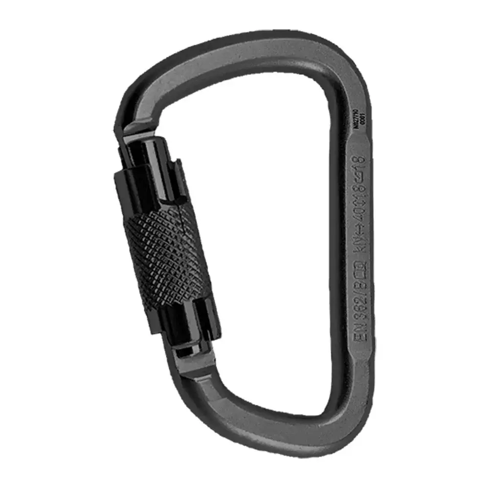 Stalen karabiner Rock Empire D KL-2T zwart one size