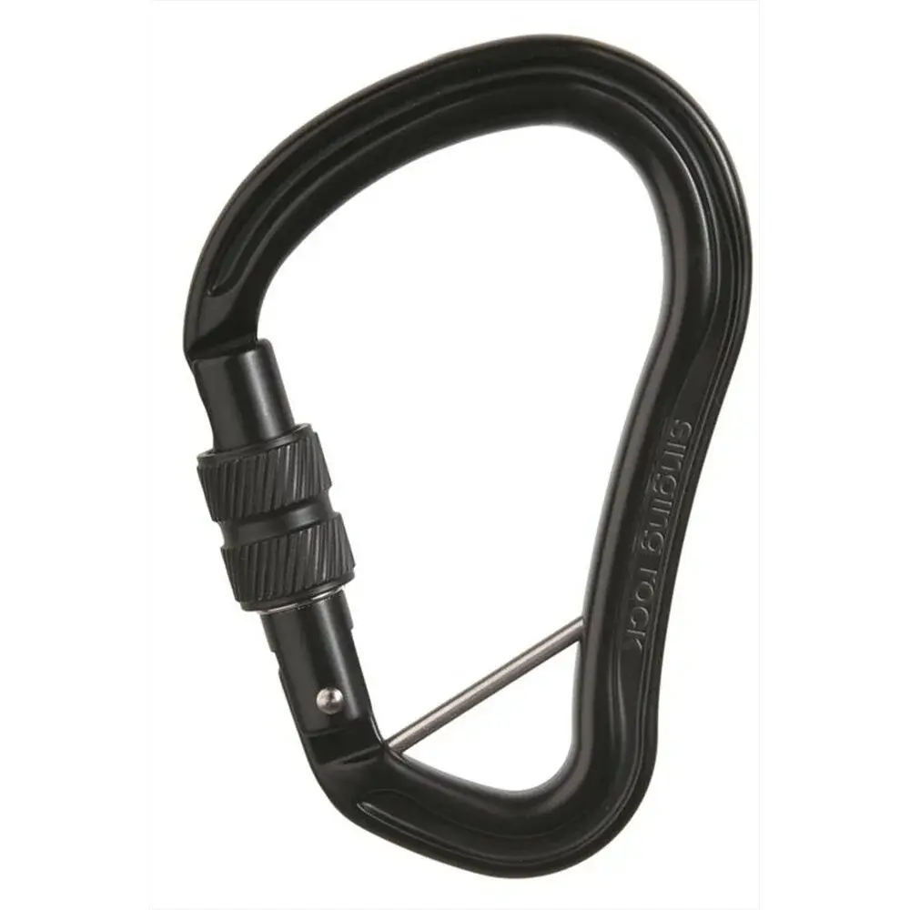 Karabiner Singing Rock Hector Screw BC zwart