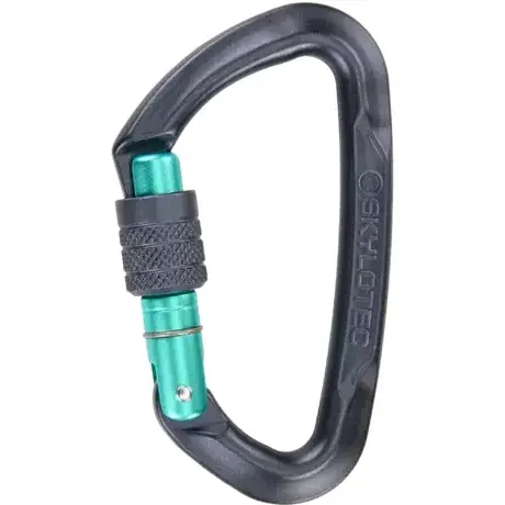 Skylotec Karabiner Skylotec Lime SG (screw gate) Anthracite/Aquamarine Onesize
