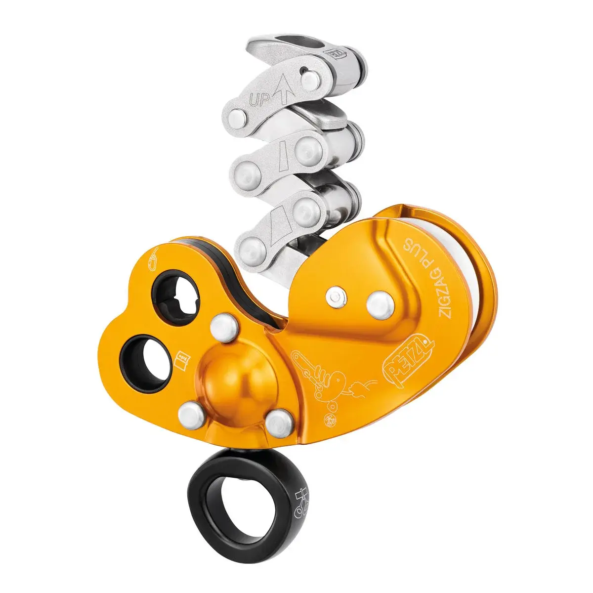 Petzl Katrol Petzl ZigZag Plus oranje