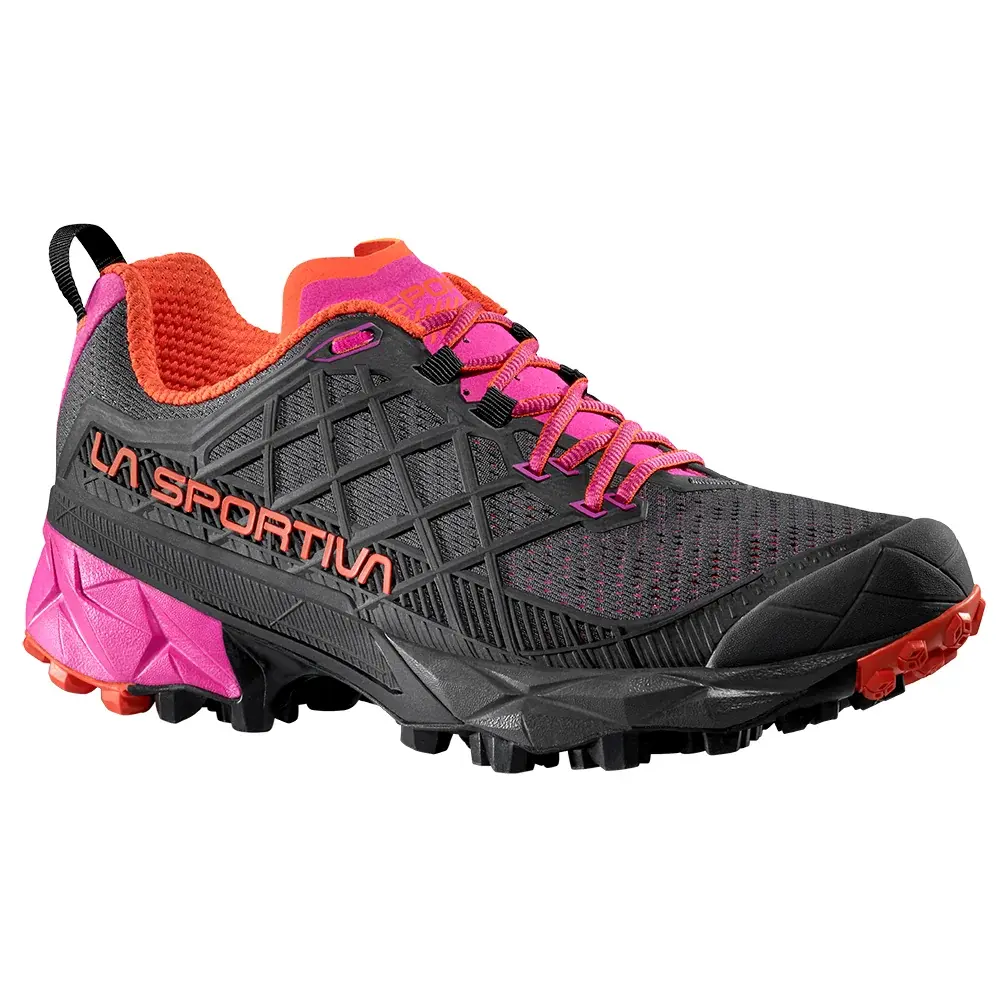 La Sportiva Lage schoenen La Sportiva Akyra II Women Carbon/Cherry Tomato