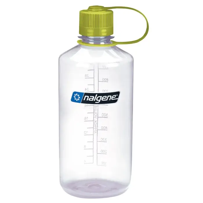 Nalgene Fles Nalgene Narrow Mouth Clear / Green Clos 1000ml