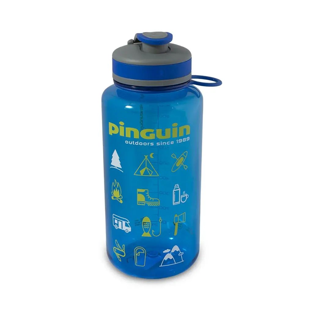 Pinguin Fles Pinguin Tritan Fat Sport Bottle 1L blue