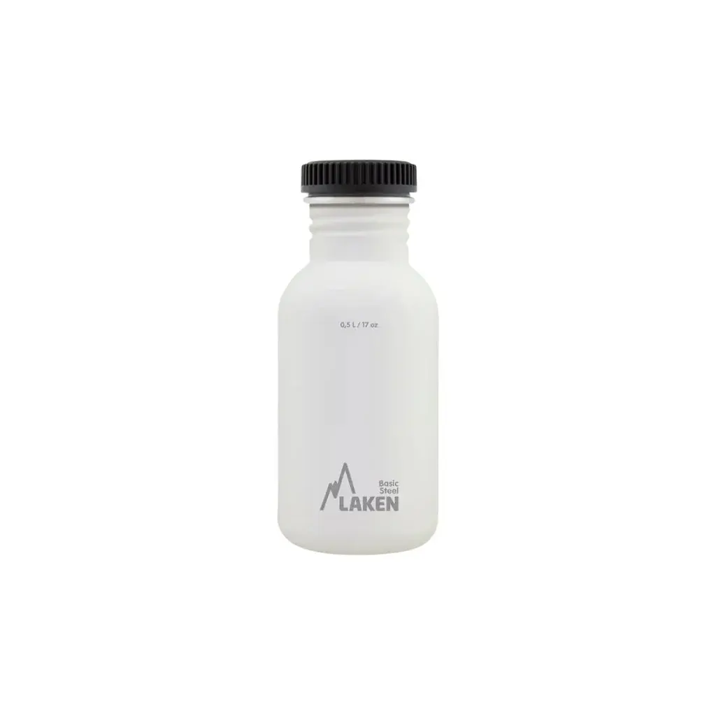 Fles LAKEN staal Plain 500 ml wit