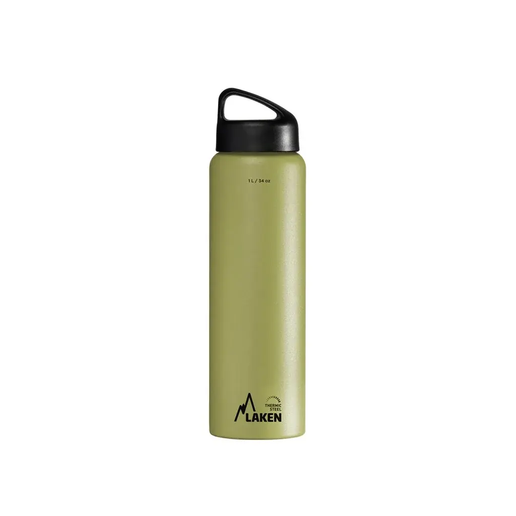 Thermosfles LAKEN staal Classic 1000 ml khaki