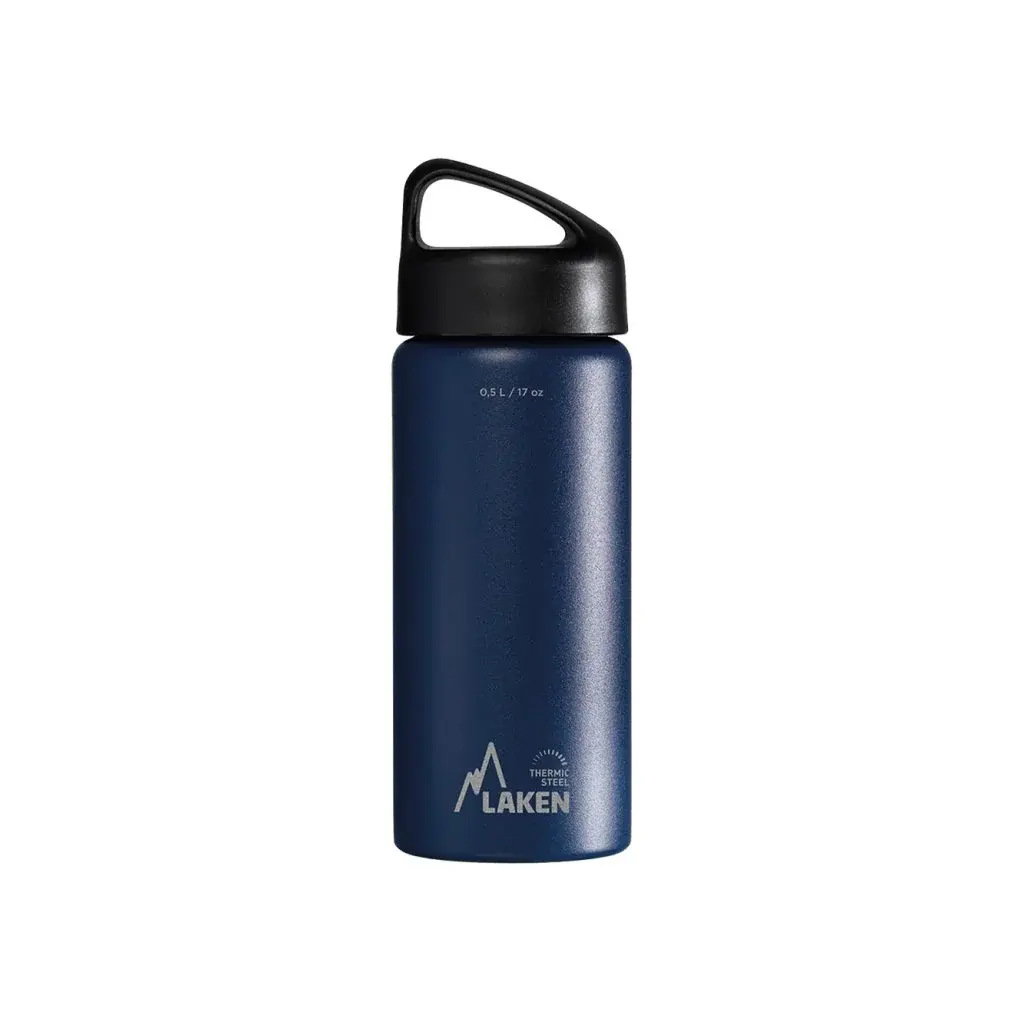 LAKEN Thermosfles LAKEN staal Classic 500 ml blauw