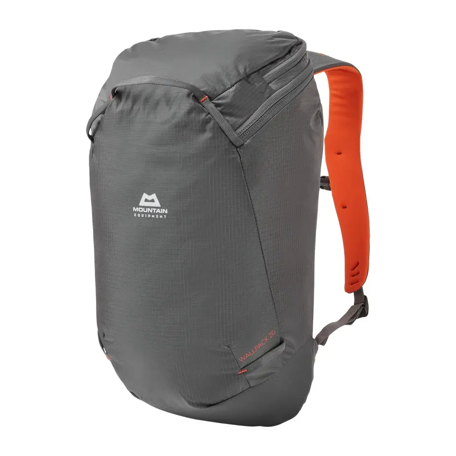 Mountain Equipment Klimrugzak Mountain Equipment Wallpack 20L Anvil/CardinaL orange