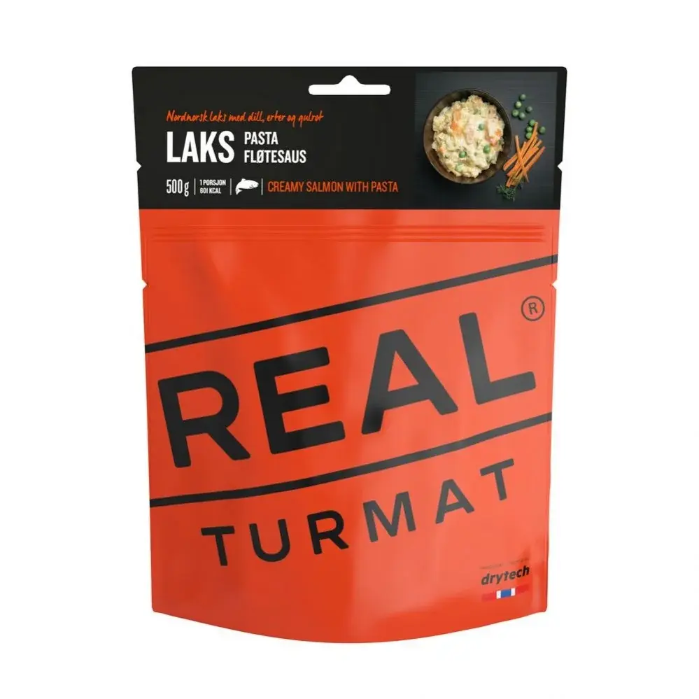 REAL Turmat Zalm met pasta in roomsaus REAL Turmat 500 g