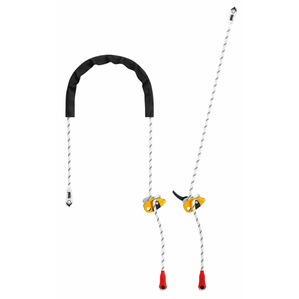 Petzl Verstelbare leeflijn Petzl Grillon Hook European Version 5m White/yellow