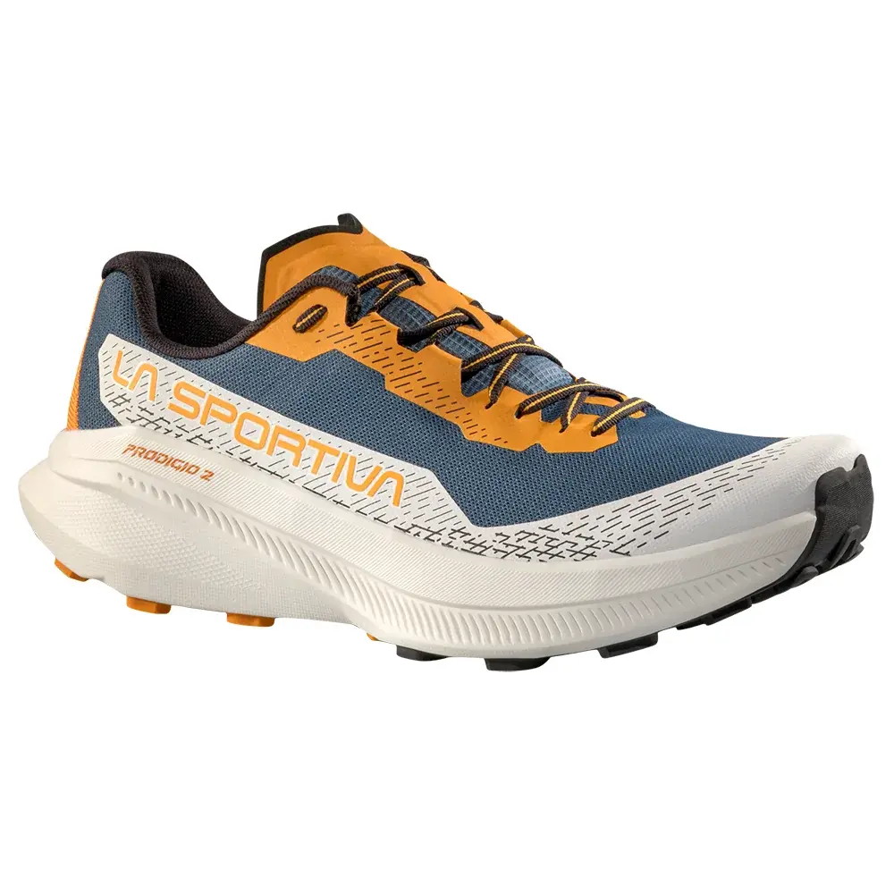 La Sportiva Heren hardloopschoenen La Sportiva Prodigio 2 hurricane/chalk