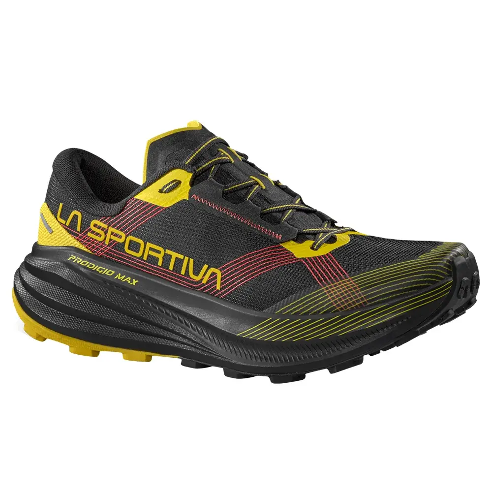 La Sportiva Heren hardloopschoenen La Sportiva Prodigio Max black/yellow