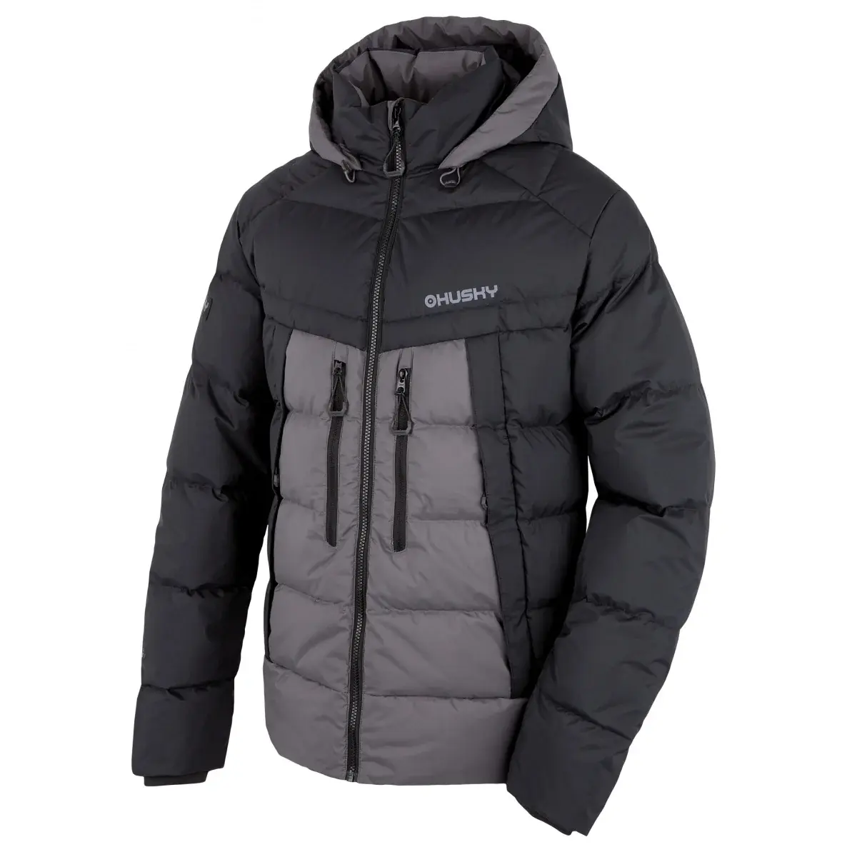 Heren donsjas Husky Durra M black/grey