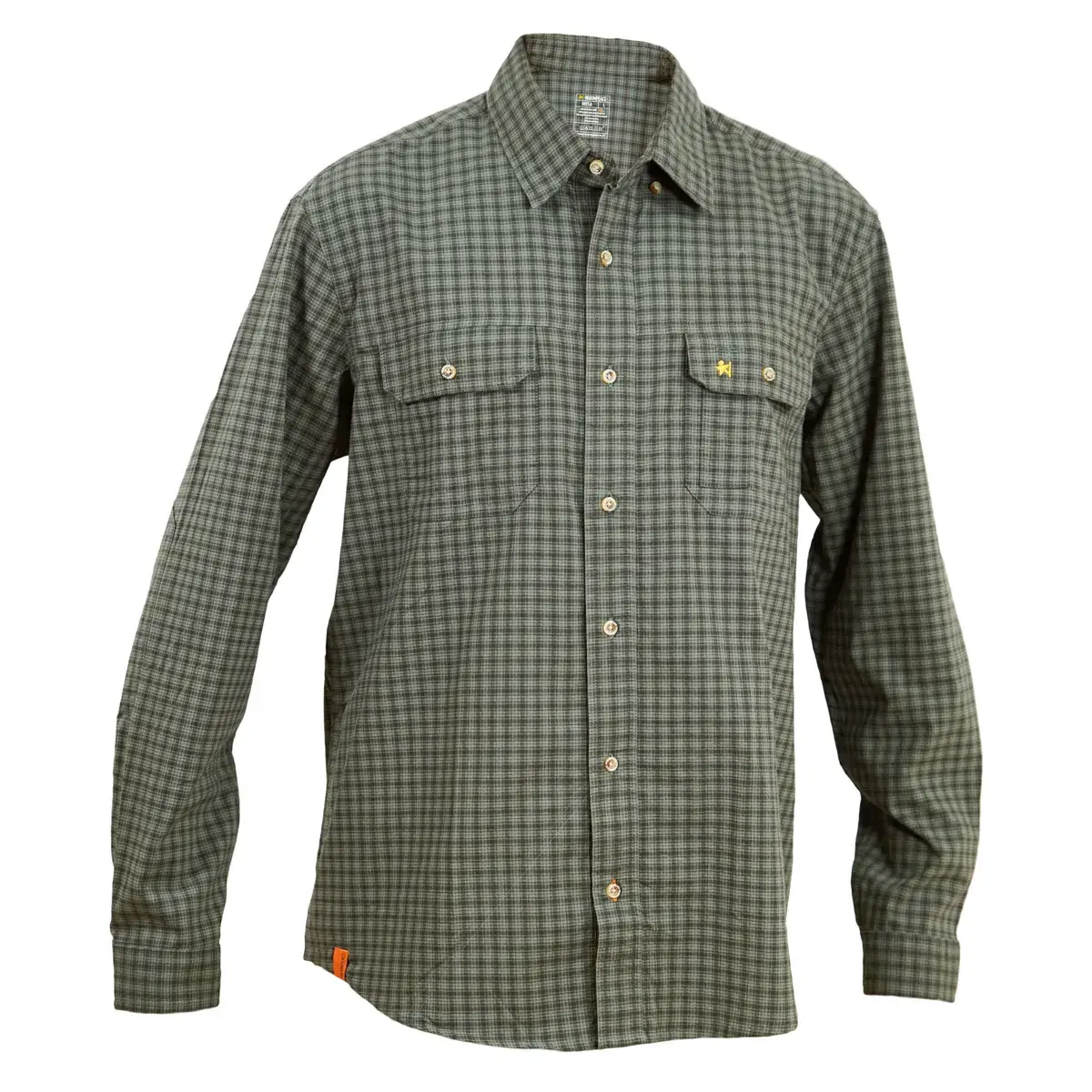 Heren overhemd met lange mouwen Warmpeace Mesa Green/grey