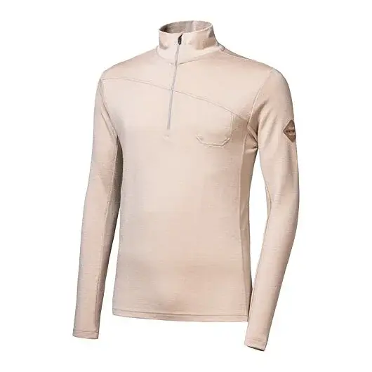 Heren trui met rits Sensor MERINO EXTREME UP almond beige